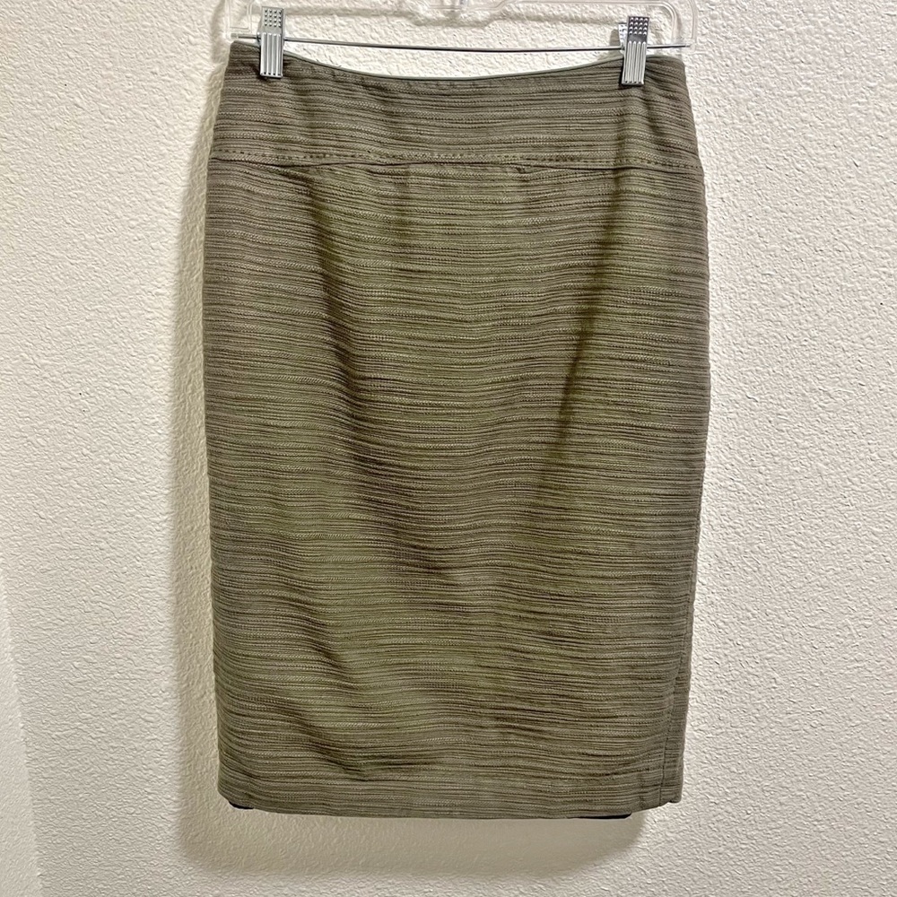 Anthropologie Moulinette Soeurs Olive Green Tweed Textured Pencil Skirt … - Picture 7 of 9